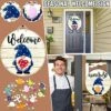 MatureGirl Seasonal Welcome Sign With Interchangeable Front Door Porch Pendant Ornament Balls On A (As Shown, One Size)