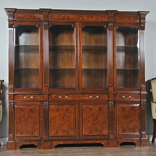 Niagara Furniture NDRC022 Burled Breakfront 2 Niagara Furniture NDRC022 Burled Breakfront - Image 2