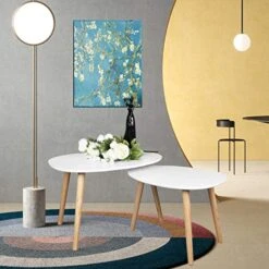 Bonnlo Nesting Tables End Tables Set Of 2 For Living Room, Home And Office, White 8 Bonnlo Nesting Tables End Tables Set Of 2 For Living Room, Home And Office, White -Best Furniture Store 51FA1tceAyL