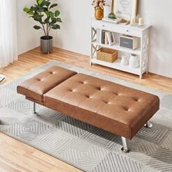 Yaheetech Faux Leather Sectional Sofa Couch Sectional Living Room Furniture Set Convertible Futon Sofa Beds With Chaise Lounge, Brown 12 Yaheetech Faux Leather Sectional Sofa Couch Sectional Living Room Furniture Set Convertible Futon Sofa Beds With Chaise Lounge, Brown -Best Furniture Store 51FIBLYP2TL