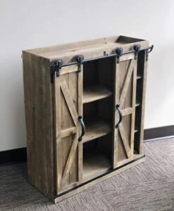 Sliding Barn Door Wall Storage Cabinet Freestanding Console Cabinet Buffet Modern Farmhouse Sideboard Organizer Distressed Furniture Wood Fully Assembled Shabby Chic 29.1 X 12.4 X 31.9 Inches (Brown) 7 Sliding Barn Door Wall Storage Cabinet Freestanding Console Cabinet Buffet Modern Farmhouse Sideboard Organizer Distressed Furniture Wood Fully Assembled Shabby Chic 29.1 X 12.4 X 31.9 Inches (Brown) -Best Furniture Store 51FLlULJjiL