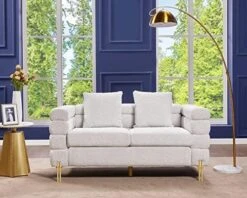 AMERLIFE Sofa, 2 Piece Sofa Set, Loveseat Set- Oversize Sofa Couch, Comfy Sofa For Living Room- Bouclé Deep Seat Sofa, White Sofa -Best Furniture Store 51FaLmBrT4L. AC