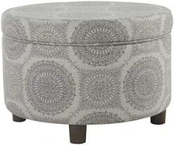 Homepop Home Decor | Upholstered Round Storage Ottoman | Ottoman With Storage For Living Room & Bedroom (Black Geo) 19 Homepop Home Decor | Upholstered Round Storage Ottoman | Ottoman With Storage For Living Room & Bedroom (Black Geo) -Best Furniture Store 51FcHNrSflL. AC