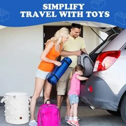 Toy Storage Basket And Playmat - Large Toy Basket With Drawstring Play Mat - All In One Canvas Slide Away Toy Storage - Draw String Toy Bag Storage For Girls & Boys -Best Furniture Store 51Fd0v79lWL