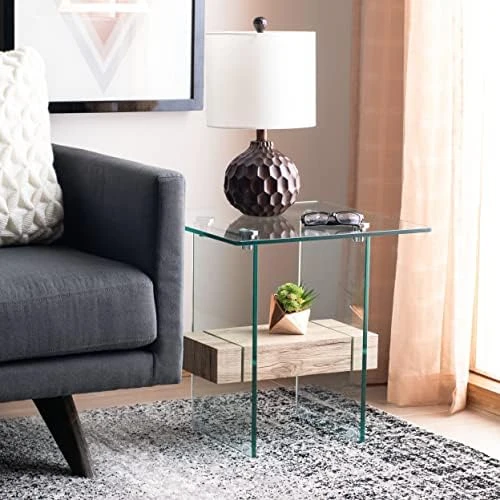 Safavieh Home Kayley Natural And Glass Accent Table 6 Safavieh Home Kayley Natural And Glass Accent Table - Image 6