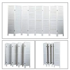 JAXSUNNY 8 Panel Sycamore Wide Wood Freestanding Room Divider Louver Louver Folding Privacy Screen Wall Room Dividers, Foldable Privacy Partial Partition For Home Bedroom,Aged White 12 JAXSUNNY 8 Panel Sycamore Wide Wood Freestanding Room Divider Louver Louver Folding Privacy Screen Wall Room Dividers, Foldable Privacy Partial Partition For Home Bedroom,Aged White -Best Furniture Store 51FxGBHlgML