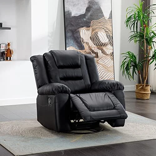 Harper & Bright Designs Recliner Loveseat Sofa, PU Leather Luxurious Living Room 2-Seat Couch, Home Theater Seating Manual Recliner With Center Console, Black 7 Harper & Bright Designs Recliner Loveseat Sofa, PU Leather Luxurious Living Room 2-Seat Couch, Home Theater Seating Manual Recliner With Center Console, Black - Image 7