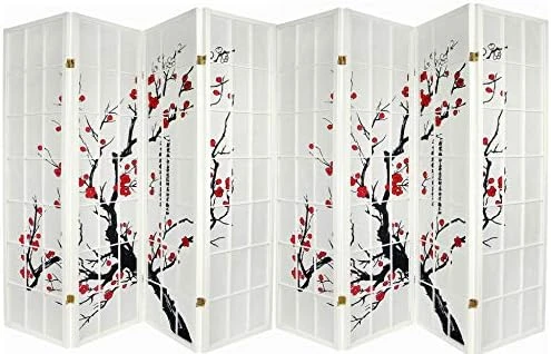 4-Panel Blossom Screen Room Divider, Black 10 4-Panel Blossom Screen Room Divider, Black - Image 10