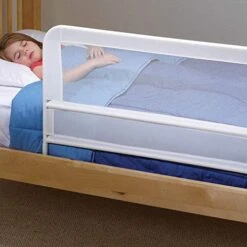 Double Pack Mesh And Steel Telescopic Toddler Child Bed Rail Guard 39 Inches Long For Twin, Double, Full Size Queen, And King Mattress, White -Best Furniture Store 51GVTg4rnwL