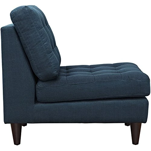 Modway Empress Mid-Century Modern Upholstered Fabric Side Armless Lounge Accent Chair Azure 4 Modway Empress Mid-Century Modern Upholstered Fabric Side Armless Lounge Accent Chair Azure - Image 4