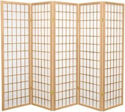 Al Furniture 5 Ft. Tall Window Pane Shoji Screen - White - 4 Panels -Best Furniture Store 51GsSZCHDL. AC