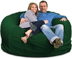 ULTIMATE SACK 6000 (6 Ft.) Bean Bag Chair Cover In Multiple Colors: Cover ONLY. (6000, Navy Suede) -Best Furniture Store 51HAFHfpEtL. AC