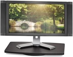 Prosumer's Choice Natural Bamboo TV Swivel Stand For LED/LCD TV, Monitors, Stereos, 21 Inch Base Surface | Steel Ball Bearings | 360˚ Rotation – Black -Best Furniture Store 51HaEgsWYpL. AC