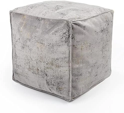 Idee-home Unstuffed Pouf Ottoman Cover, Bean Bag Ottoman Pouf Covers For Living Room Bedroom Floor Storage Pouf Footstools, Square Pouf Cover 9 Idee-home Unstuffed Pouf Ottoman Cover, Bean Bag Ottoman Pouf Covers For Living Room Bedroom Floor Storage Pouf Footstools, Square Pouf Cover - Image 9