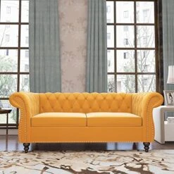 QHITTY 2 Piece Living Room Set, Sectional Chesterfield Sofa Chair Contemporary Upholstered Velvet Loveseat Couch Sets For Living Room, Bedroom, Office 18 QHITTY 2 Piece Living Room Set, Sectional Chesterfield Sofa Chair Contemporary Upholstered Velvet Loveseat Couch Sets For Living Room, Bedroom, Office -Best Furniture Store 51Hio4qq7KL