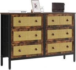 Dresser For Bedroom With 6 Drawers, TV Stand For 55" TV, Wide Storage Tower Organizer, Closet Dresser Chest Of Drawers For Bedroom Entryway Living Room Hallway -Best Furniture Store 51Hj5T4lrwL. AC