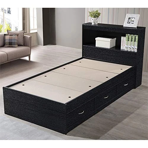 Pemberly Row Twin Captain Storage Bed With 3 Drawers In Black 5 Pemberly Row Twin Captain Storage Bed With 3 Drawers In Black - Image 5