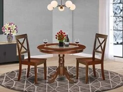 East West Furniture HLBO5-LWH-W 5 Piece Dinette Set For 4 Includes A Round Dining Room Table With Pedestal And 4 Kitchen Dining Chairs, 42x42 Inch, Linen White 16 East West Furniture HLBO5-LWH-W 5 Piece Dinette Set For 4 Includes A Round Dining Room Table With Pedestal And 4 Kitchen Dining Chairs, 42x42 Inch, Linen White -Best Furniture Store 51I5Fa9hoEL. AC