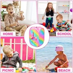 Toy Storage Baskets And Play Mat - Collapsible XL Toy Organizer For Kids, Portable Toy Storage Bin Holders For Block Game Toys,Unicorn Storage Baskets For Girls (Pink Unicorn)