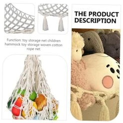 Toyvian Toy Storage Net Stuffed Sloth Plush Toy Kids Room Decorative Hammock Toy Storage Hammock Hammock Net White Triangle Child Cotton Rope -Best Furniture Store 51Ip0rs60OL