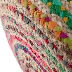 SIMPLIHOME Margo Round Pouf, Footstool, Upholstered In Multi Color Hand Braided Jute, For The Living Room, Bedroom And Kids Room, Boho, , 20 SIMPLIHOME Margo Round Pouf, Footstool, Upholstered In Multi Color Hand Braided Jute, For The Living Room, Bedroom And Kids Room, Boho, , -Best Furniture Store 51IsmfW1z4L