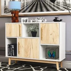 DKLGG Sideboard Buffet Cabinet With Storage, Kitchen Sideboard Accent Storage Cabinets With Doors, Console Table Bar Cabinet For Dining Living Room Entryway, Oak -Best Furniture Store 51JC9JjTJwL