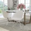 Flash Furniture 2 Pack Alonza Series White Plastic Chair With Chrome Base