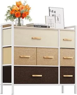 Fabric Dresser With 7 Drawers- Furniture Storage Tower, Chest Of Drawer, Organizer Unit, Living Room & Closets & Fabric Dresser With 5 Drawers - Storage Tower Light Grey -Best Furniture Store 51JVXombEpL. AC