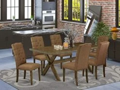 East West Furniture Dining Room Table Set, X777EL718-5 -Best Furniture Store 51JbUZ2RoOL. AC