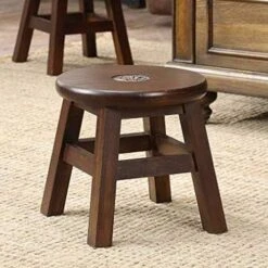 CDYD Solid Wood Stool,Handmade Footstool For Kitchen, Bedroom, Living Room, Or Bathroom Size 22 X 24 X25cm (Size : Style One) -Best Furniture Store 51JljtClU3L. AC