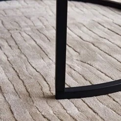 Hommoo Round 31.5" Nesting Coffee Table Set Of 2 Modern Accent Coffee Table With Walnut Wooden Top And Black Metal Frame For Living Room Small Space Easy Assembly -Best Furniture Store 51JqkU1wU0L