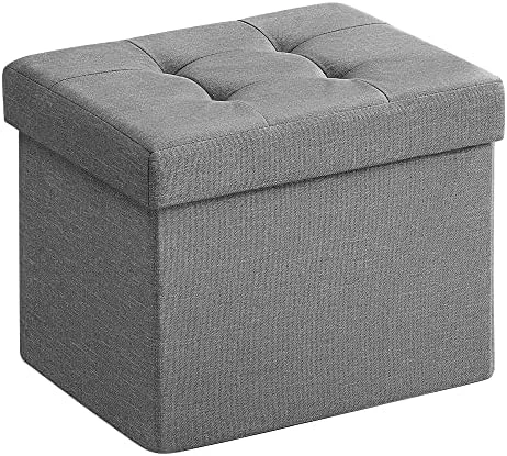 SONGMICS Ottoman Storage Bench, 21 Gal. Folding Chest With Breathable Linen-Look Fabric, Holds 660 Lb, For Entryway, Living Room, Bedroom, Light Gray ULSF001G02 7 SONGMICS Ottoman Storage Bench, 21 Gal. Folding Chest With Breathable Linen-Look Fabric, Holds 660 Lb, For Entryway, Living Room, Bedroom, Light Gray ULSF001G02 - Image 7