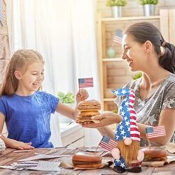 MatureGirl 3Pcs Day Ornaments Gnome 4th Veterans Handmade Patriotic USA OfJULY Decoration Decoration & Hangs Sculpture Stand (asshow, One Size) -Best Furniture Store 51JzRbQRr5L