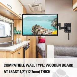 Mounting Dream Lockable RV TV Mount For Most 10-26 Inch Flat Screen, RV Mount TV Bracket For Camper Trailer Truck Boat, Full Motion RV TV Wall Mount Quick Release Lock, VESA 100x100mm, 22 Lbs MD2209 -Best Furniture Store 51KQWQ03nJL