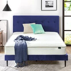 Judy Upholstered Platform Bed Frame, Full & 8 Inch Foam And Spring Mattress/CertiPUR-US Certified Foams/Mattress-in-a-Box, Full -Best Furniture Store 51KQeYnH1wL