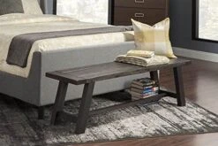 Alpine Furniture Newberry Bench, Dark Salvage Gray -Best Furniture Store 51Kd7RsbHDL
