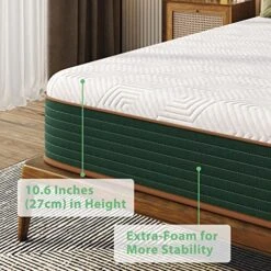 Full Size Mattress 10 Inch, Gel Memory Foam Mattress With Individual Pocket Springs, Hybrid Mattress In A Box For Pressure Relief & Cooler Sleep, CertiPUR-US Certified 18 Full Size Mattress 10 Inch, Gel Memory Foam Mattress With Individual Pocket Springs, Hybrid Mattress In A Box For Pressure Relief & Cooler Sleep, CertiPUR-US Certified -Best Furniture Store 51KvcfE7vwL