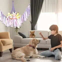 Toy Hammock For Stuffed Animals, Stuffed Animal Toy Storage Hammock Corner Hanging Net Decor For Nursery Playroom Bedroom Kids Room ​ -Best Furniture Store 51KybqwwIgL