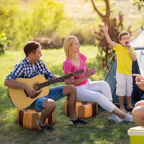 Bohepuffex Handmade Moroccan Pouf Foot Stool Round & Large Storage Cover Bohemian Style Ottoman An Exotic Décor For Living Room Bedroom Or Wedding Gifts Faux Leather Unstuffed Only Cover (color Block) 7 Bohepuffex Handmade Moroccan Pouf Foot Stool Round & Large Storage Cover Bohemian Style Ottoman An Exotic Décor For Living Room Bedroom Or Wedding Gifts Faux Leather Unstuffed Only Cover (color Block) - Image 7