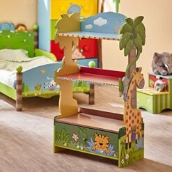 Fantasy Fields Sunny Safari Animal Wooden 3 Shelves Kids Bookshelf With 1 Drawer Storage Imagination Inspiring Hand Crafted & Hand Painted Details 10 Fantasy Fields Sunny Safari Animal Wooden 3 Shelves Kids Bookshelf With 1 Drawer Storage Imagination Inspiring Hand Crafted & Hand Painted Details -Best Furniture Store 51LNSKjFPOL