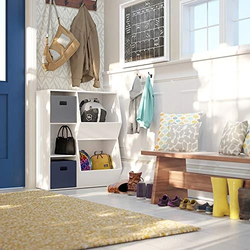 RiverRidge 02-146 Floor Cabinet, White & Folding Storage Bins, Pink, 2 Count 2 RiverRidge 02-146 Floor Cabinet, White & Folding Storage Bins, Pink, 2 Count - Image 2