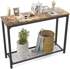 Ecoprsio Console Table Sofa Table With Mesh Shelves, 2 Tier Entryway Table Foyer Table For Entryway, Front Hall, Hallway, Sofa, Couch, Living Room, Coffee Bar, Kitchen, Grey 12 Ecoprsio Console Table Sofa Table With Mesh Shelves, 2 Tier Entryway Table Foyer Table For Entryway, Front Hall, Hallway, Sofa, Couch, Living Room, Coffee Bar, Kitchen, Grey -Best Furniture Store 51Laz9TJdqL. AC