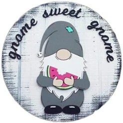 Gnome Door Hanger Seasonal Welcome Sign With Interchangeable Holiday Pieces Christmas Garland Candy Swirl Garland Ornament (Multicolor, One Size) -Best Furniture Store 51LmBMMYurL. AC