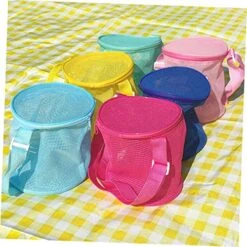 SECFOU Beach Toys 4pcs Backpack Beach For Mesh Storage Bag Mesh Travel Organizer Bags Beach Tote Bag Travel Laundry Bag Hanging Net Bag Travel Beach Tote Mesh Beach Bag Beach Bag Sandbox -Best Furniture Store 51LuG5nqflL