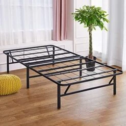 14 Inch Foldable Dura Metal Platform Bed Frame, Full Size, Comfort Base Bed Frame, Height For Under-Bed Storage, Black -Best Furniture Store 51M9LYSkzQL. AC