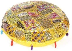 Eyes Of India - 22 X 12 Purple Patchwork Round Pouf Pouffe Ottoman Cover Floor Seating Bohemian Accent Boho Chic Indian Handmade 19 Eyes Of India - 22 X 12 Purple Patchwork Round Pouf Pouffe Ottoman Cover Floor Seating Bohemian Accent Boho Chic Indian Handmade -Best Furniture Store 51MMuEymtpL. AC