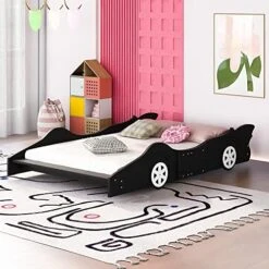 NCKMYB Twin Size Race Car Bed Kid Platform Bed Wooden Floor Bed Car Shaped Toddler Bed Frame For Boy Girl Junior,Red 19 NCKMYB Twin Size Race Car Bed Kid Platform Bed Wooden Floor Bed Car Shaped Toddler Bed Frame For Boy Girl Junior,Red -Best Furniture Store 51MMxWc5LJL. AC