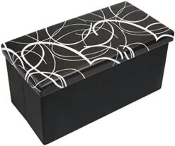 Otto & Ben Folding Chest With Memory Foam Seat Tufted Faux Leather Trunk Bedroom Ottomans Bench End Table, 45 Inch, Black -Best Furniture Store 51N1aG9be7L. AC