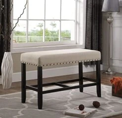 Biony Tufted Bench, Tan