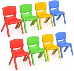 Costzon Kids Chairs, Stackable Plastic Learn And Play Chair For School Home Play Room, Colorful Chairs For Toddlers, Boys, Girls (Multicolor, 4 Chairs) 19 Costzon Kids Chairs, Stackable Plastic Learn And Play Chair For School Home Play Room, Colorful Chairs For Toddlers, Boys, Girls (Multicolor, 4 Chairs) -Best Furniture Store 51NHFiMYyZS. AC